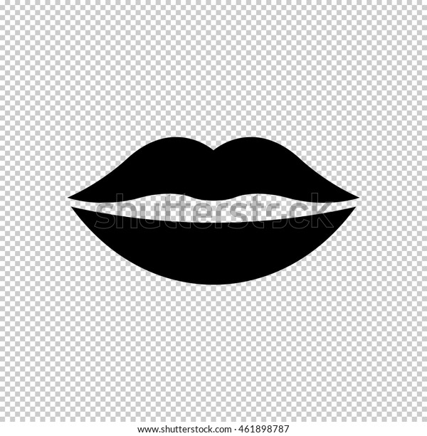 Lips Black Vector Icon Stock Vector (Royalty Free) 461898787 | Shutterstock