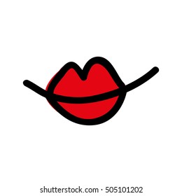 lips cartoon icon image 