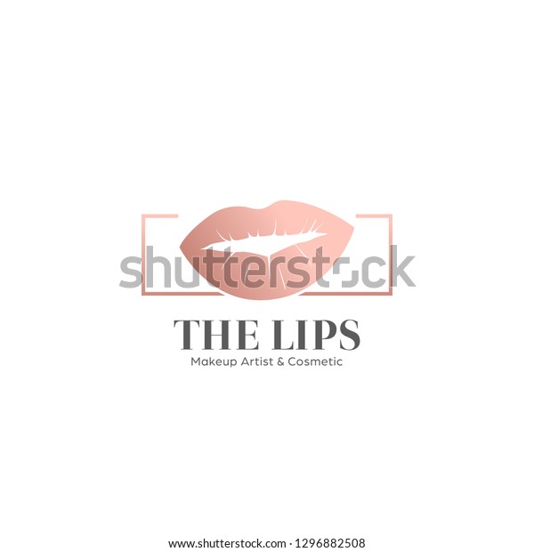 Lips Cosmetic Makeup Artist Logo Icon Beauty Fashion Signs