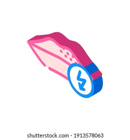 lips cutting ache isometric icon vector. lips cutting ache sign. isolated symbol illustration