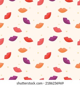 Labios con diferentes labios coloreados patrón sin soldadura Gift Wrap fondo de fondo