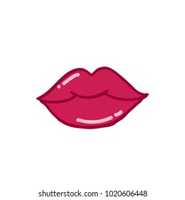 lips doodle icon