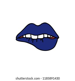 lips doodle icon