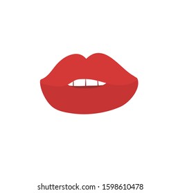 lips doodle icon, vector illustration