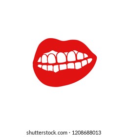 lips doodle illustration