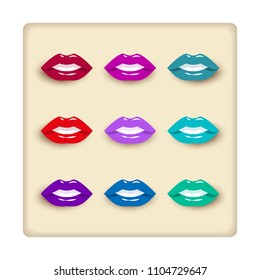 Lips drawn by hand