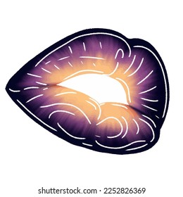 lips drawn in vector graphics