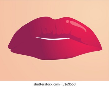 Lips expression. Arrogance