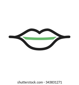 Lips, face, woman icon vector image. Can also be used for makeup and accessories. Suitable for web apps, mobile apps and print media.