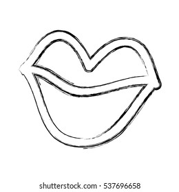 lips female drawing icon vector illustration design