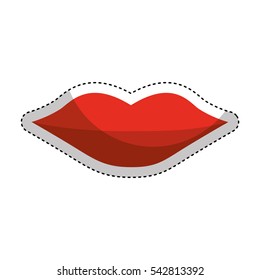 lips female drawing icon vector illustration design