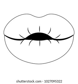 lips female isolated icon