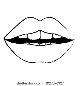 lips female isolated icon
