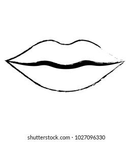 lips female isolated icon