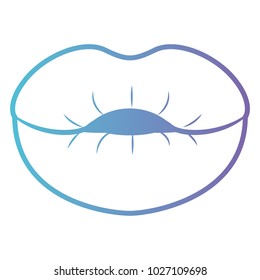 lips female isolated icon