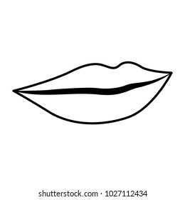 lips female isolated icon