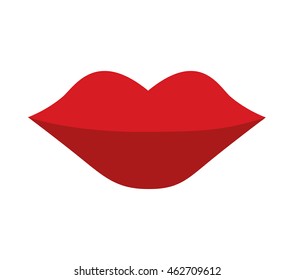 lips female isolated icon vector illustration graphic