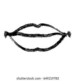 lips female mouth cartoon image icon