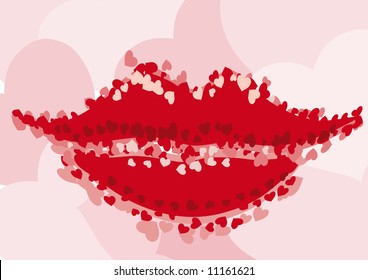 Lips are filled by love