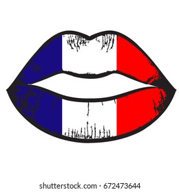 Lips flag France