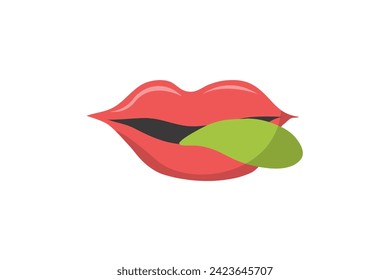 Lips Funny and Weird Sticker