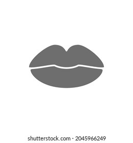 Icono de gris. Aislado sobre fondo blanco