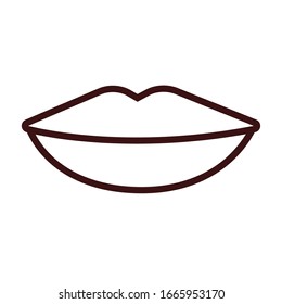 lips human sense line style icon vector illustration design