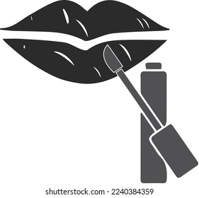 Icono de hidratación de labios hidratantes vectores negros