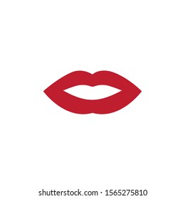 Lips icon cosmetic logo vector template