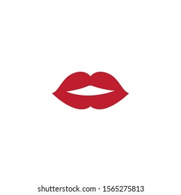 Lips icon cosmetic logo vector template