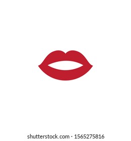 Lips icon cosmetic logo vector template