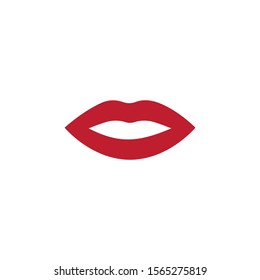 Lips icon cosmetic logo vector template