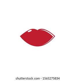Lips icon cosmetic logo vector template