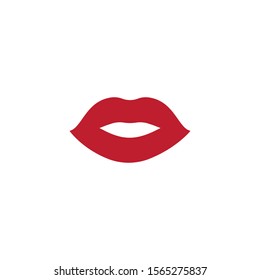Lips icon cosmetic logo vector template