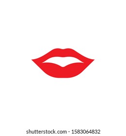 Lips icon cosmetic logo vector template