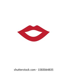 Lips icon cosmetic logo vector template