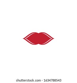Lips icon cosmetic logo vector template