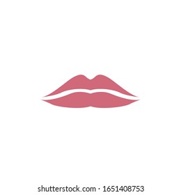 Lips icon cosmetic logo vector template