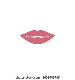 Lips icon cosmetic logo vector template