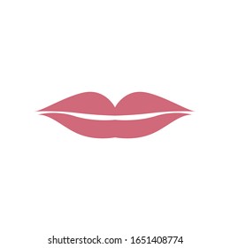 Lips icon cosmetic logo vector template