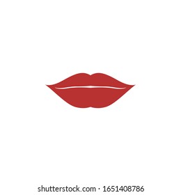 Lips icon cosmetic logo vector template