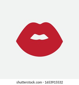 Lips icon cosmetic logo vector template