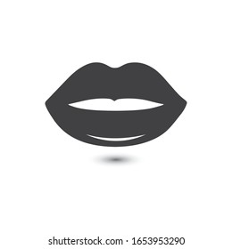 Lips icon cosmetic logo vector template