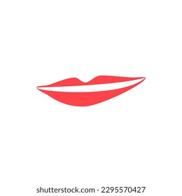 Icono de Lips. Plantilla de vector de logotipo cosmético