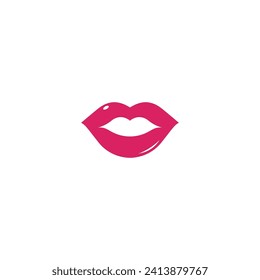 lips icon cosmetic logo vector template