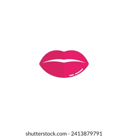 icono de labios plantilla de vector de logotipo cosmético