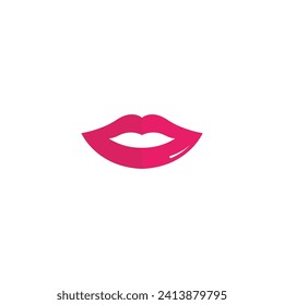 lips icon cosmetic logo vector template