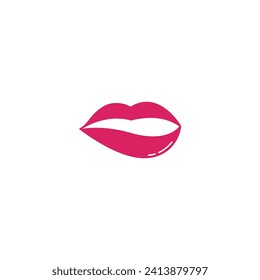 lips icon cosmetic logo vector template