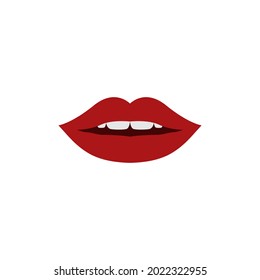 Lips icon design illustration template