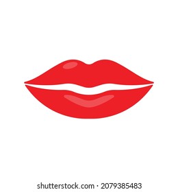 Lips icon design isolated on white background